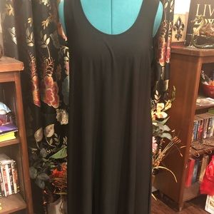 Lane Bryant Black Sharkbite Maxi Dress